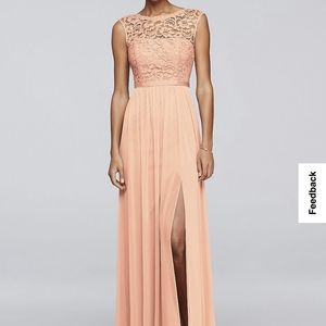 David's Bridal Dress Long Lace Mesh